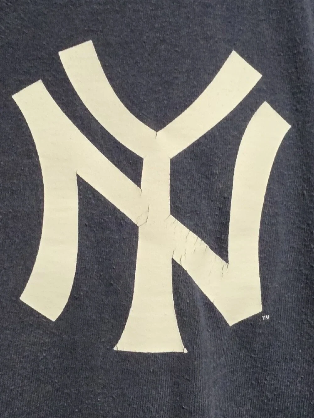 Men's Navy Short-Sleeve Tee with White NY Yankees Logo / Mickey Mantle